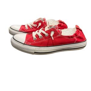 Red Converse Slip on Sneakers